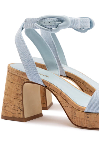 Dolly Verona Low Sandal In Maya Denim and Natural Cork